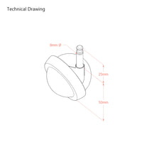 Metal Shepherd Ball Casters / Castors - Pebble - Various Fittings