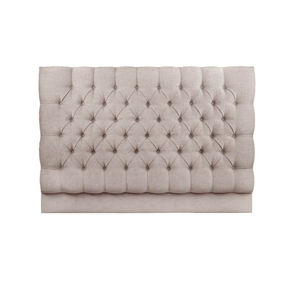 Montague Emperor Size Deep Buttoned / Tufted Upholstered Headboard