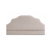 Orrest Upholstered Headboard – Soft Stepped Curve Design – European Double (140cm)