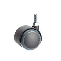 Premium Bed/ Furniture Twin Wheel Castors WITHOUT Brake Designed for Hard Flooring  - Various Fittings
