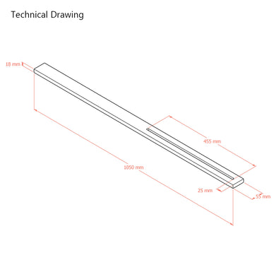 Premium Solid Beech Headboard Struts - Extra Large - 1050mm (Pair)