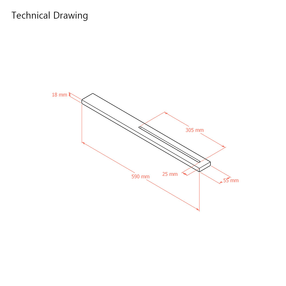 Premium Beech Headboard Struts - Small 590mm (Pair)