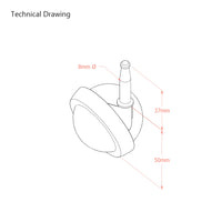 Metal Shepherd Ball Casters / Castors - Brass - Various Fittings