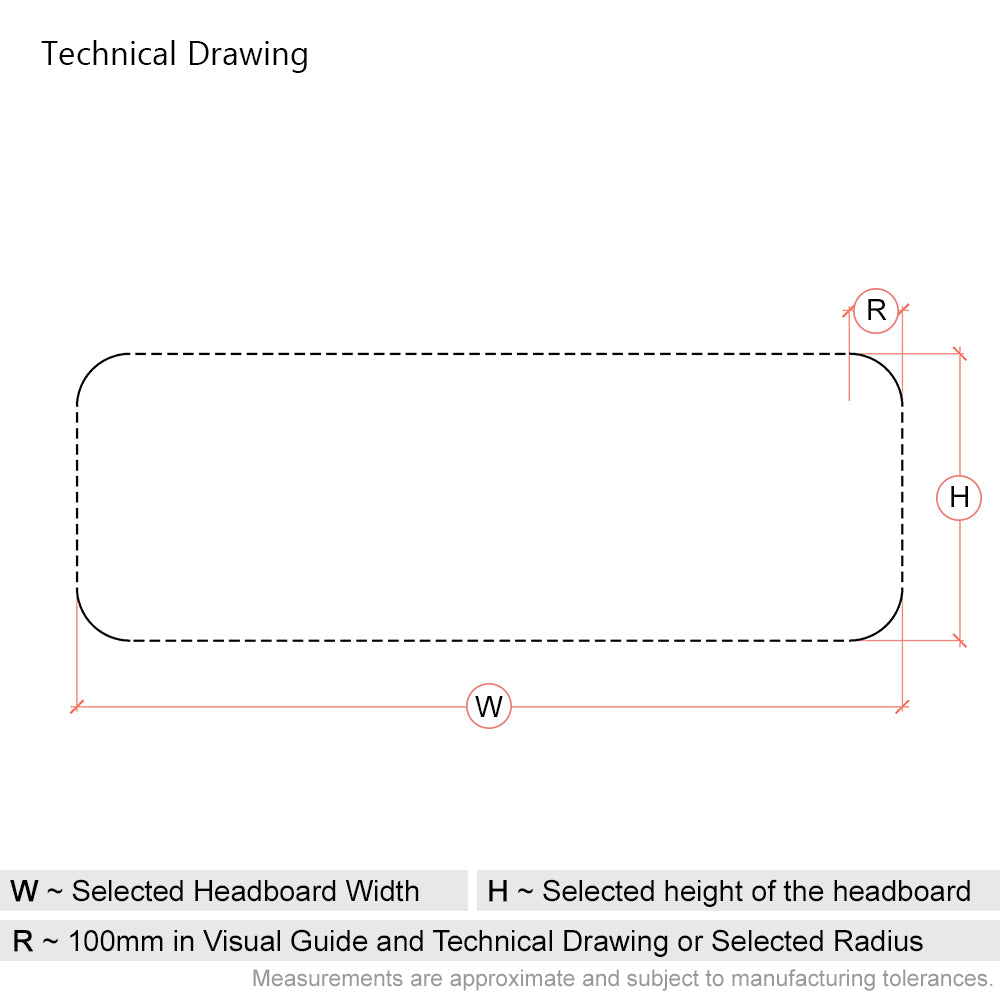Bowood | 3ft Single | Rounded Corner | Upholstered Headboard