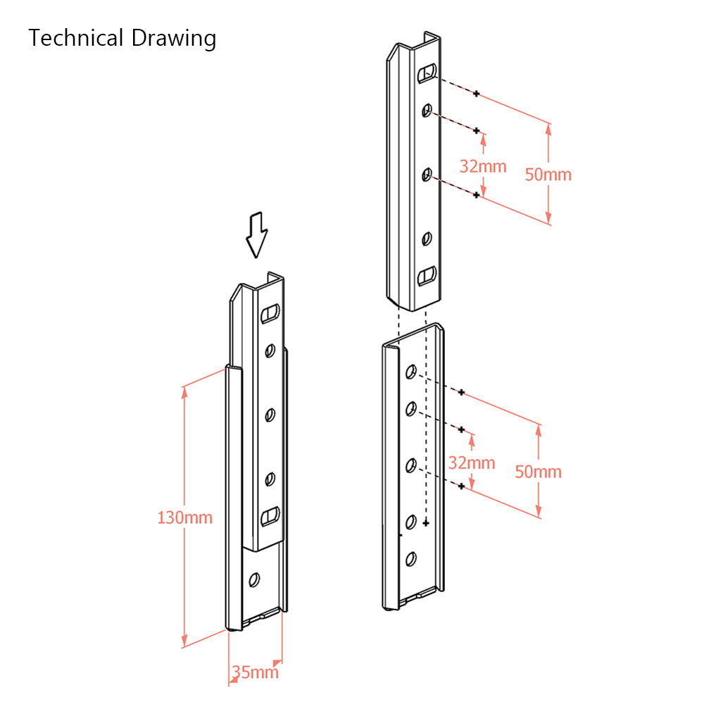 Universal Headboard Wall Mounting Brackets Male and Female (Heavy Duty)