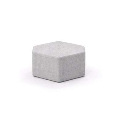 Upholstered Hexagonal Prism Pouffe Stool
