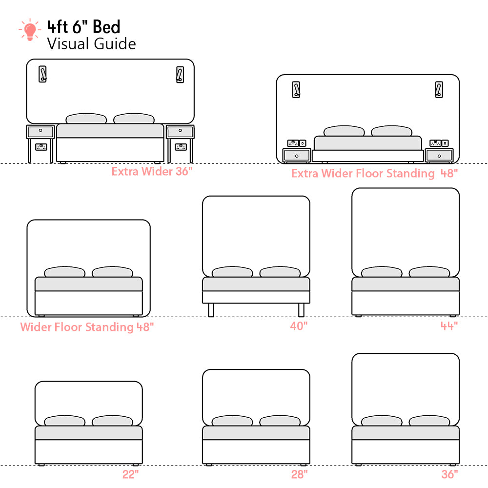 Bowood | 4ft 6 UK Double | Rounded Corner | Upholstered Headboard