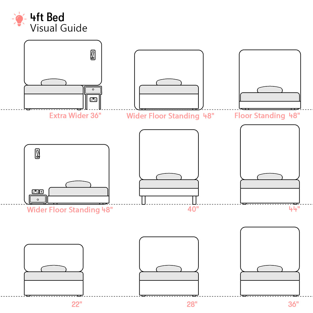 Bowood | 4ft Small Double | Rounded Corner | Upholstered Headboard