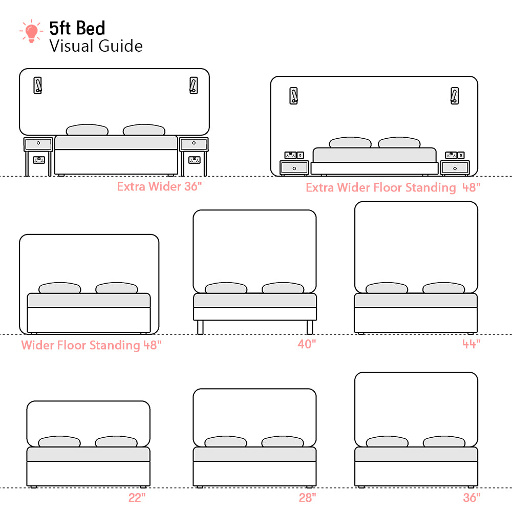 Bowood | 5ft King Size | Rounded Corner | Upholstered Headboard