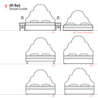 Westwood | Super King 6ft | Tiered Arch | Shaped Upholstered Headboard