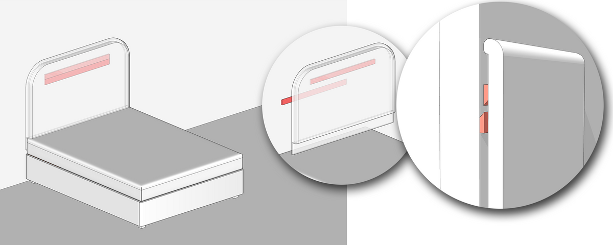 freestanding headboard vs wall-mounted floating headboard installation diagram