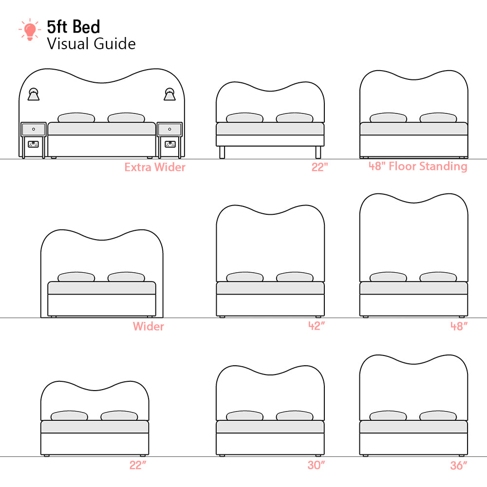 Cliveden | Double-Humped | Shaped Upholstered Headboard