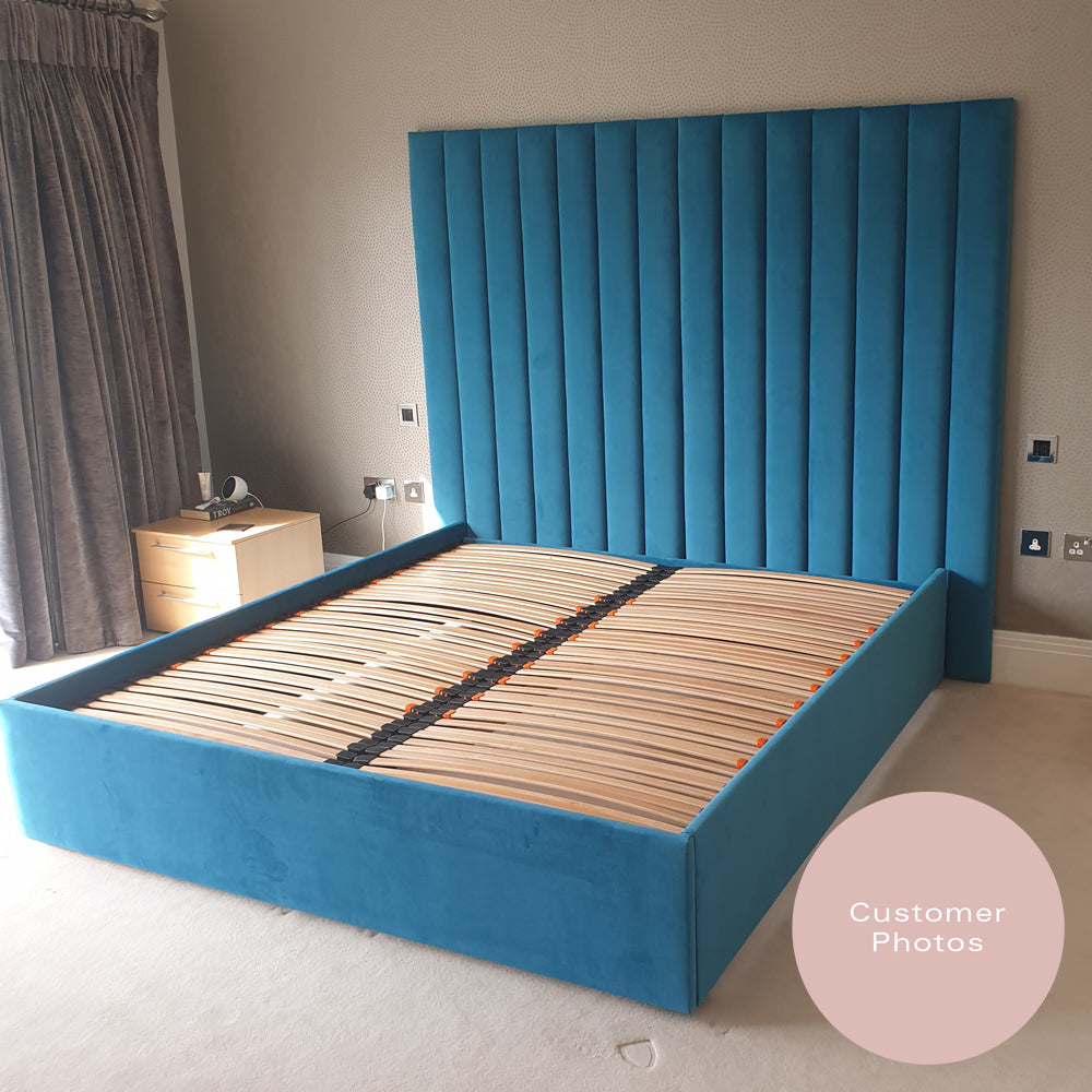 Staveley | Small Double 4ft | Vertical Fluted Panels | Upholstered Headboard