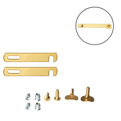 125mm Brass Plated Divan Bed Linking Bars Kit