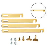 200mm Brass Plated Divan Bed Linking Bars Kit