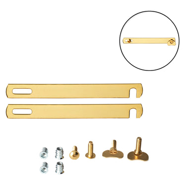 200mm Brass Plated Divan Bed Linking Bars Kit