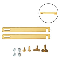 220mm Brass Plated Divan Bed Linking Bars Kit