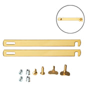 245mm Brass Plated Divan Bed Linking Bars Kit