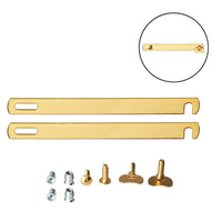 245mm Brass Plated Divan Bed Linking Bars Kit