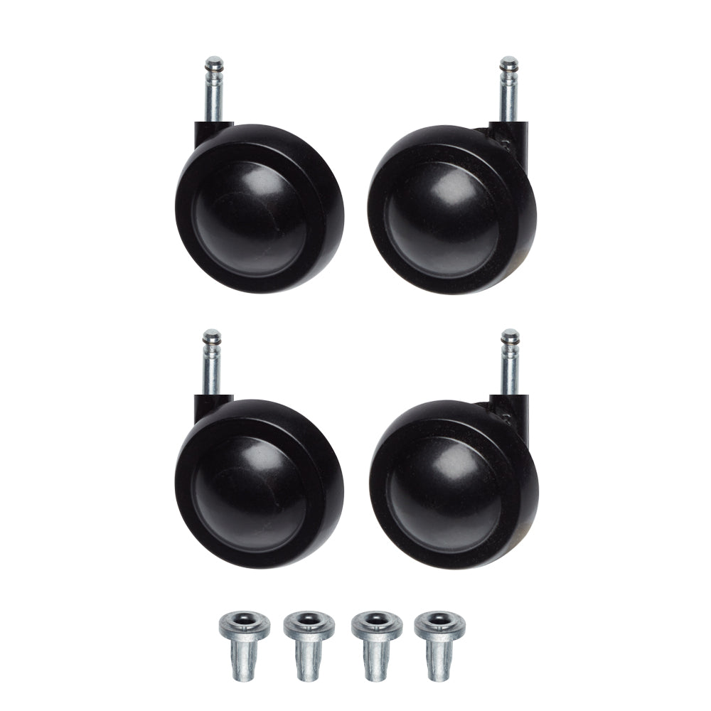 Metal Shepherd Ball Casters / Castors - Black - Various Fittings