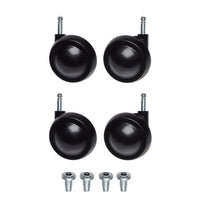 Metal Shepherd Ball Casters / Castors - Black - Various Fittings