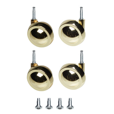 Metal Shepherd Ball Casters / Castors - Brass - Various Fittings