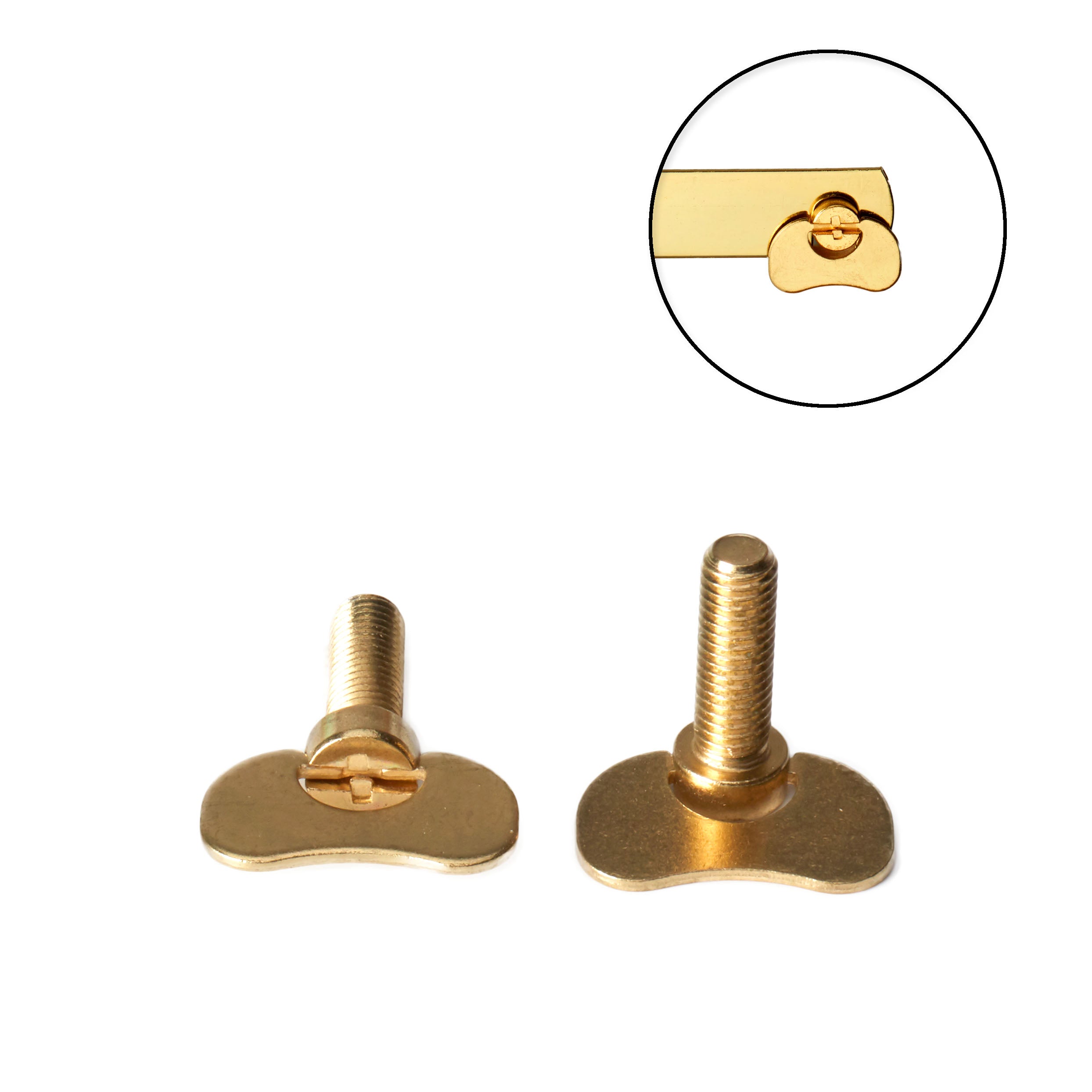 245mm Brass Plated Divan Bed Linking Bars Kit