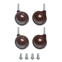 Metal Shepherd Ball Casters / Castors - Brown - Various Fittings