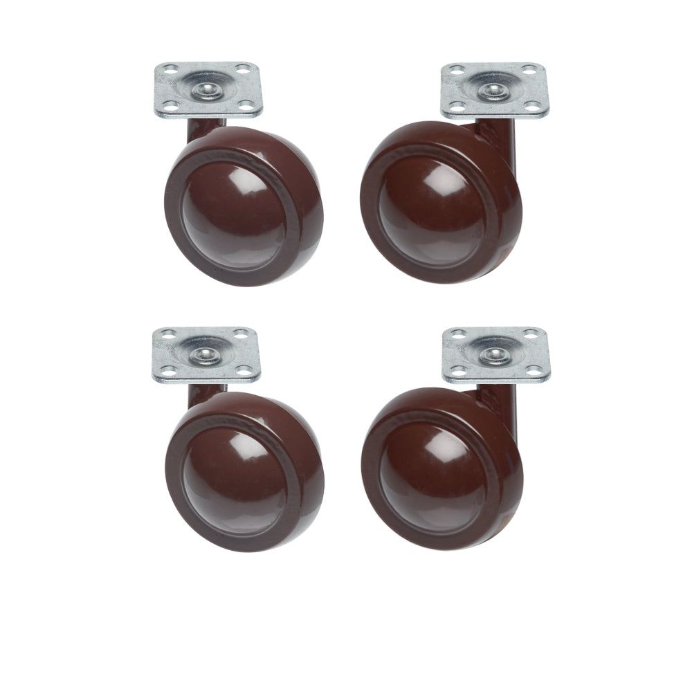 Metal Shepherd Ball Casters / Castors - Brown - Various Fittings