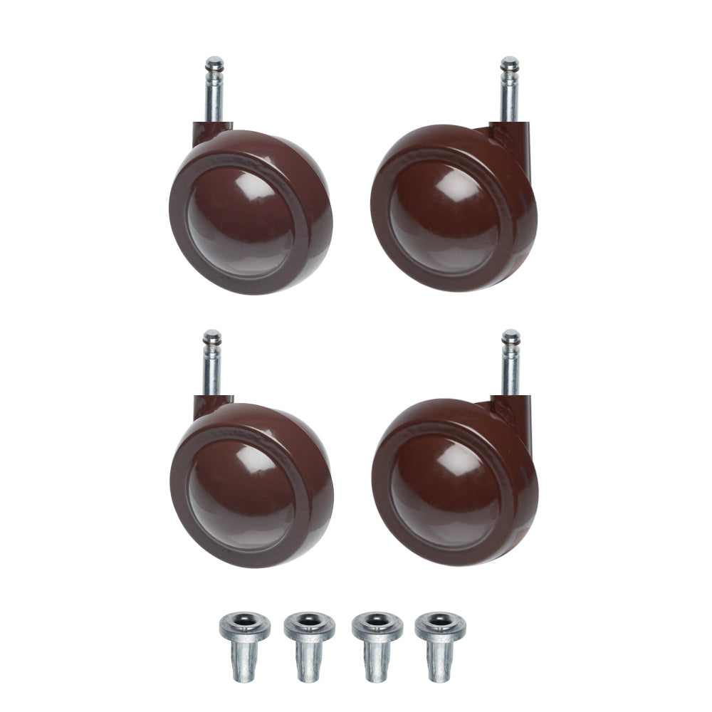 Metal Shepherd Ball Casters / Castors - Brown - Various Fittings