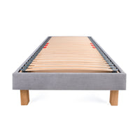 UK Goring 2ft 6 Small Single Upholstered Bed Frame with Interchangeable Bed Legs