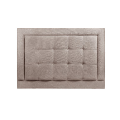 Gresham European Double 140cm Headboard with Upholstered Border, Piping and Buttons