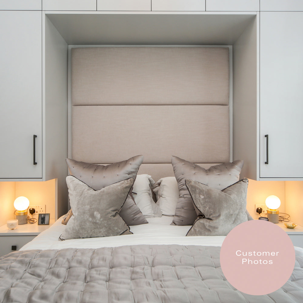 Keswick | European Double 140cm | Three Horizontal Panels | Upholstered Headboard