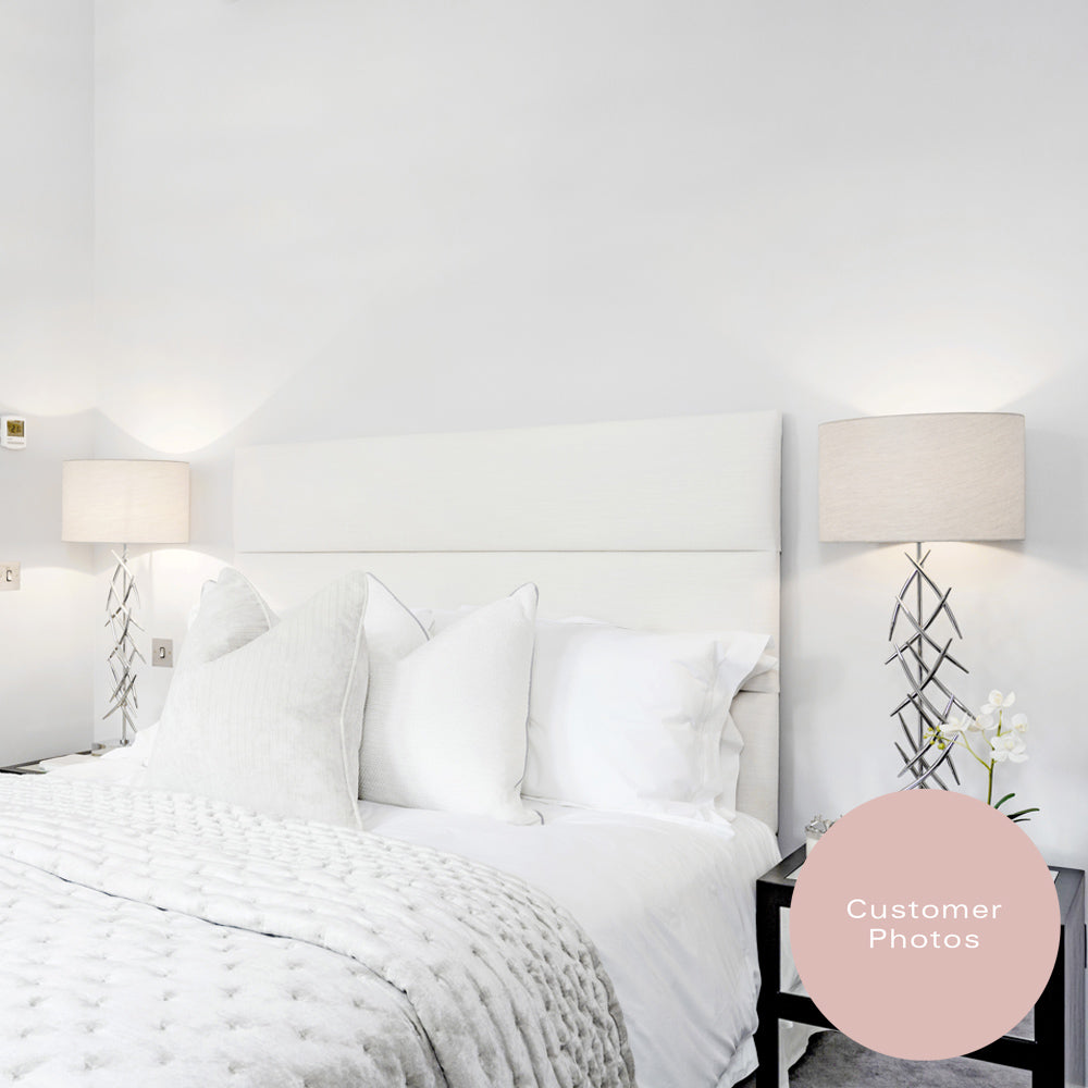 White upholstered king headboard deals