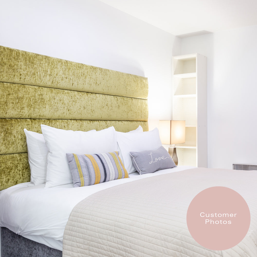 Keswick | Small Double 4ft | Three Horizontal Panels | Upholstered Headboard