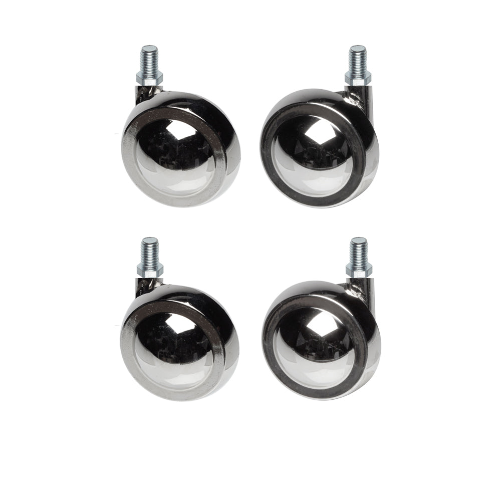 Metal Shepherd Ball Casters / Castors - Nickel - Various Fittings
