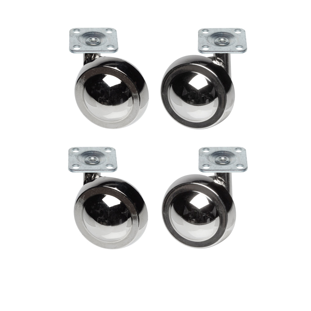 Metal Shepherd Ball Casters / Castors - Nickel - Various Fittings