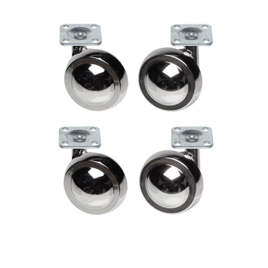 Metal Shepherd Ball Casters / Castors - Nickel - Various Fittings
