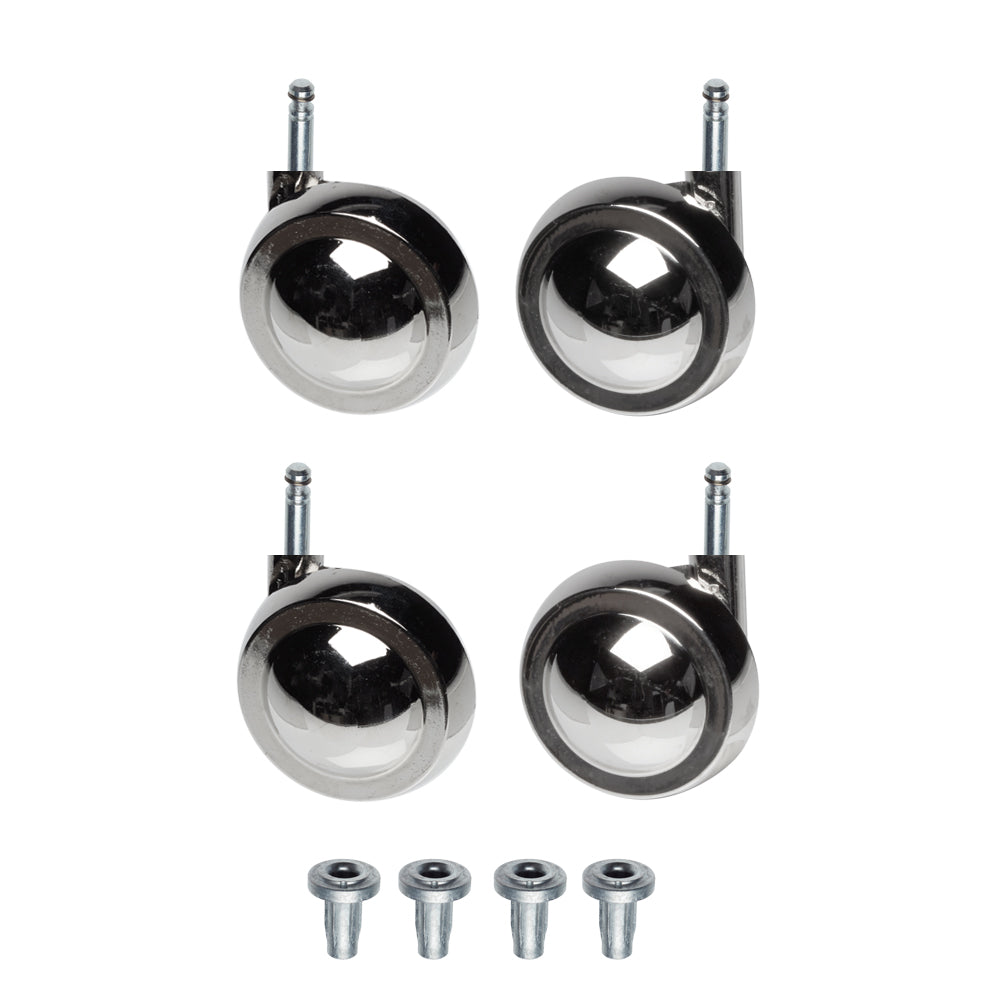 Metal Shepherd Ball Casters / Castors - Nickel - Various Fittings