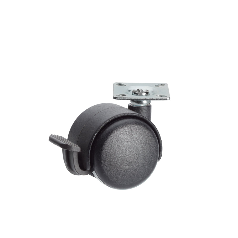 Premium Bed/ Furniture Twin Wheel Castors WITH Brake Designed for Carpet  - Various Fittings