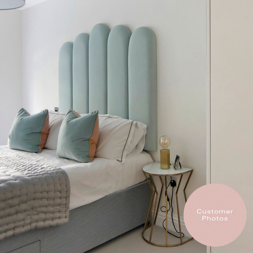 Windermere | UK Double 4ft 6 | Vertical Rounded Panels | Upholstered Headboard
