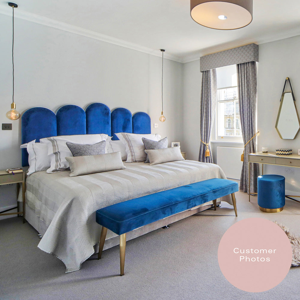 Windermere | Small Double 4ft | Vertical Rounded Panels | Upholstered Headboard